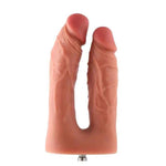 Подвійний фалоімітатор для секс-машин Hismith Silicone Double Penetrator Dildo, система KlicLok