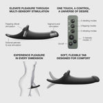 Вібронасадка для страпону з вакуумною стимуляцією Strap-On-Me Multi Orgasm Dildo M Black