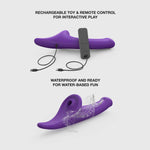 Вібронасадка для страпону з вакуумною стимуляцією Strap-On-Me Multi Orgasm Dildo M Purple