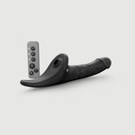 Вібронасадка для страпону з вакуумною стимуляцією Strap-On-Me Multi Orgasm Realistic Dildo XL Black