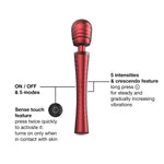 Вібромасажер MAN.WAND EDGY Velvet Red