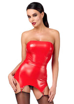 Корсет з підв'язками для панчіх Noir Handmade F368 Bombshell Fierce Corset-belt Red L