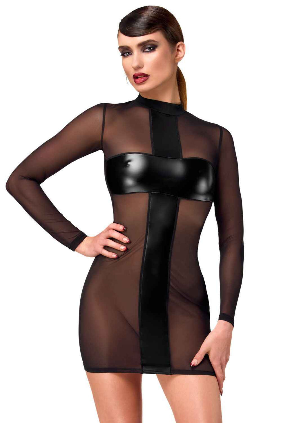 Сукня Noir Handmade F369 Crossfire Mesh & Wetlook Mini dress XL