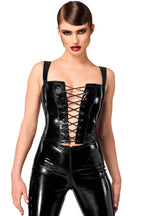 Корсет Noir Handmade F379 Dominae Frontbind PVC Corset Top XS