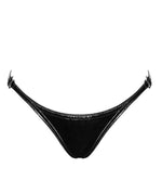 Трусики Noir Handmade P014 Dominae PVC panty with silver clasp M