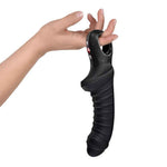 Вібратор для точки G Fun Factory TIGER Black, ребристий, підходить для анальної стимуляції