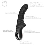 Вібратор для точки G Fun Factory TIGER Black, ребристий, підходить для анальної стимуляції