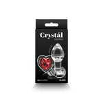 Скляна анальна пробка NS Novelties Crystal - Desires - Red Heart - Small