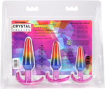 Набір анальних пробок Doc Johnson Crystal Jellies - Anal Trainer Set - Rainbow