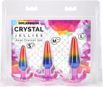 Набір анальних пробок Doc Johnson Crystal Jellies - Anal Trainer Set - Rainbow