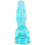 Фентезійний фалоімітатор Doc Johnson Crystal Jellies - Invader Dong 8.5 Inch - Teal