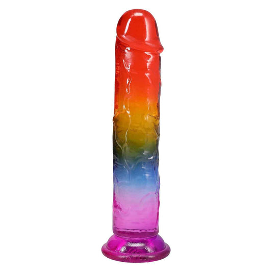 Фалоімітатор Doc Johnson Crystal Jellies - 8.5 Inch Сlassic Dong - Rainbow