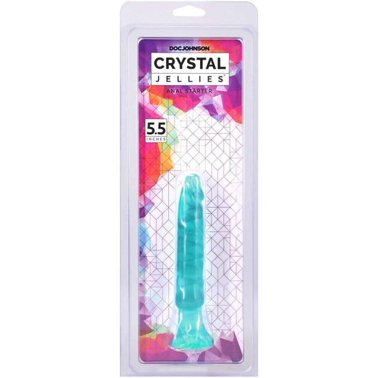 Дилдо Doc Johnson Crystal Jellies - Anal Starter - 5.5 Inches -  Teal