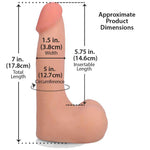 Фалоімітатор Doc Johnson The Realistic Cock ULTRASKYN - 7 Inch with Balls Vanilla
