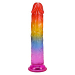 Фалоімітатор Doc Johnson Crystal Jellies - 7 Inch Сlassic Dong - Rainbow
