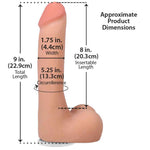 Фалоімітатор Doc Johnson The Realistic Cock ULTRASKYN - 9 Inch with Balls Vanilla