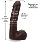 Фалоімітатор Doc Johnson The Realistic Cock ULTRASKYN - 9 Inch with Balls Chocolate