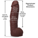 Фалоімітатор Doc Johnson The Realistic Cock ULTRASKYN - 12 Inch Hung with Balls Chocolate