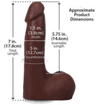 Фалоімітатор Doc Johnson The Realistic Cock ULTRASKYN - 7 Inch with Balls Chocolate