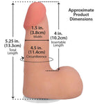 Фалоімітатор Doc Johnson The Realistic Cock ULTRASKYN - 5 Inch with Balls Vanilla