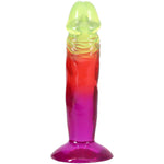 Фалоімітатор Doc Johnson Crystal Jellies - 6.5 Inch Classic Dong - Rainbow