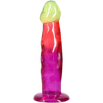 Фалоімітатор Doc Johnson Crystal Jellies - 7.5 Inch Classic Dong - Rainbow