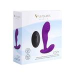 Вібромасажер простати S Pleasures Premium Cozy, Purple, з рельєфною головкою, 10 режимів