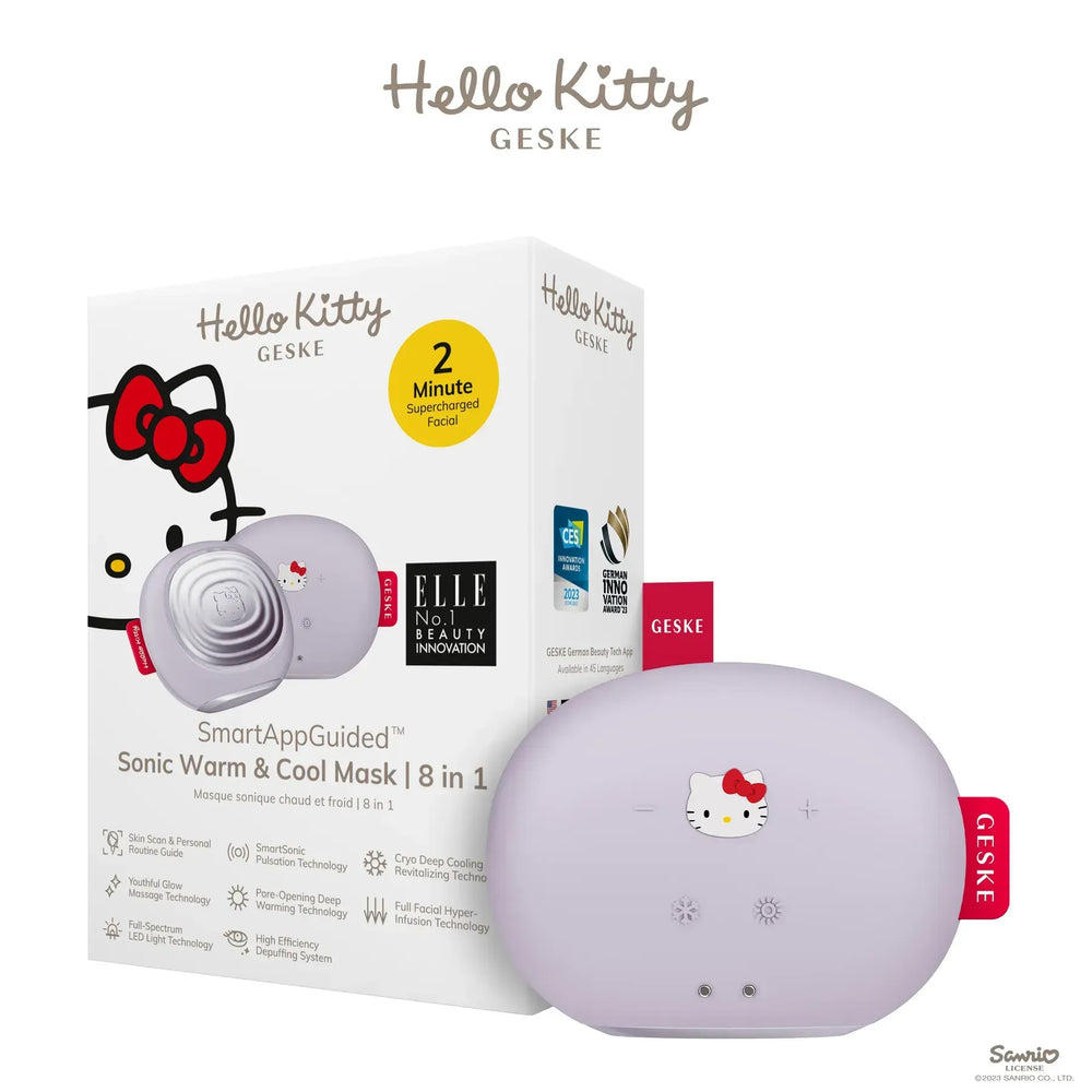 Ультразвукова маска тепло та холод GESKE Sonic Warm&Cool Mask 8в1 by Hello Kitty purple