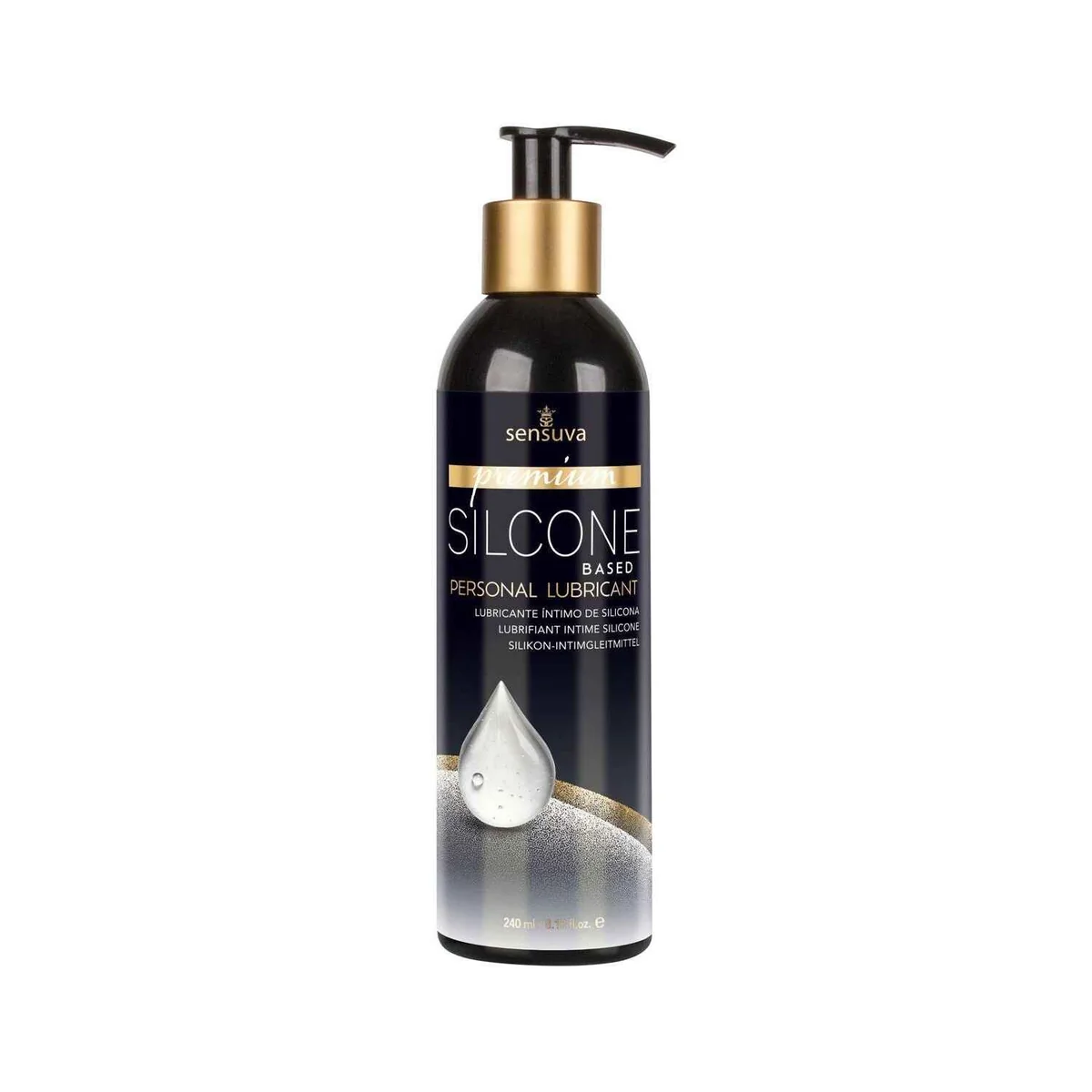 Силіконова змазка Sensuva Premium Silicone (240 мл), без гліцерину, парабенів і ментолу