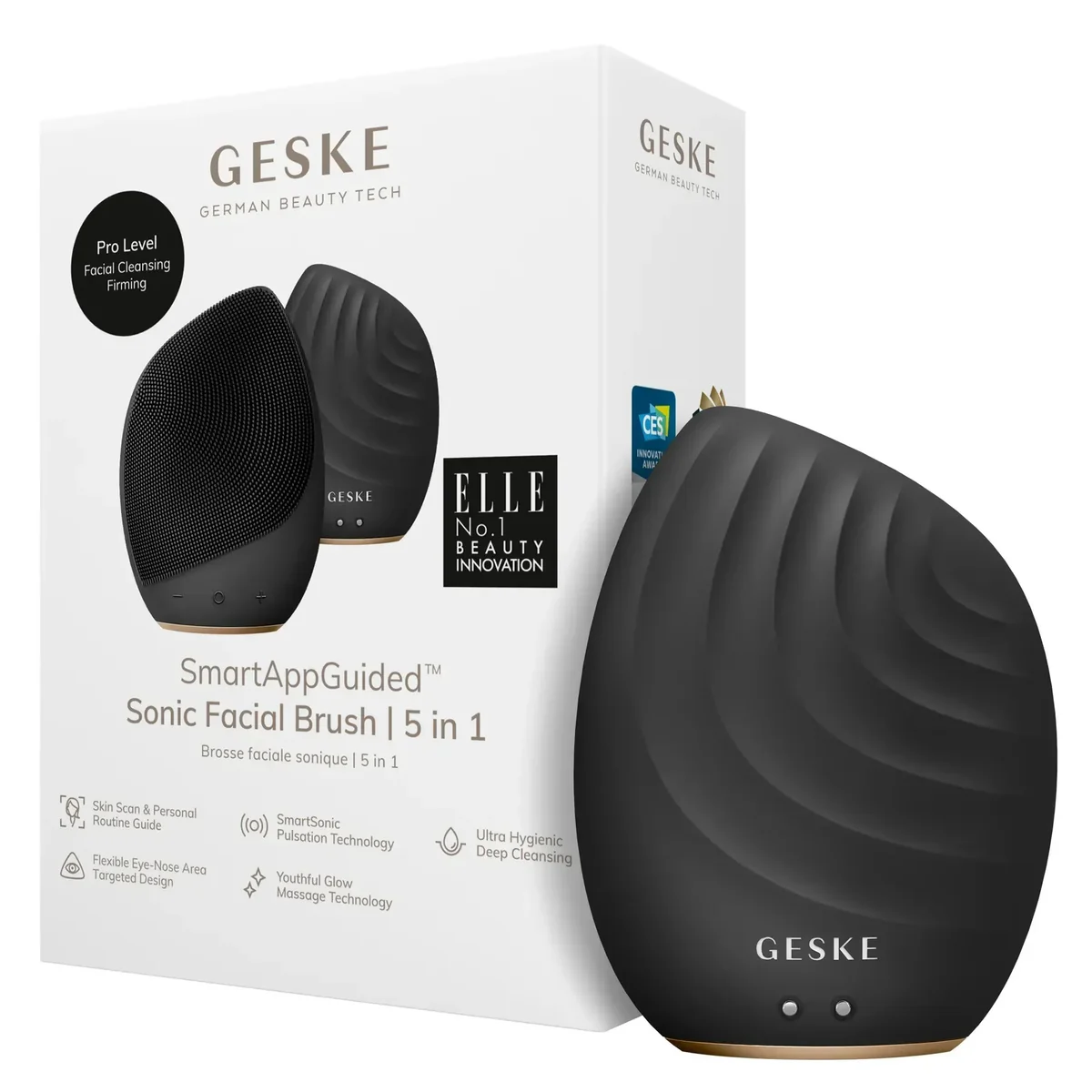 Електронна ультразвукова щітка для обличчя GESKE Sonic Facial Brush 5в1