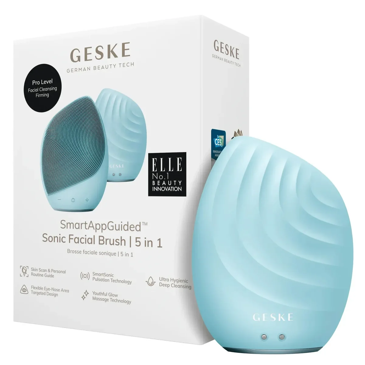 Електронна ультразвукова щітка для обличчя GESKE Sonic Facial Brush 5в1 turtoise