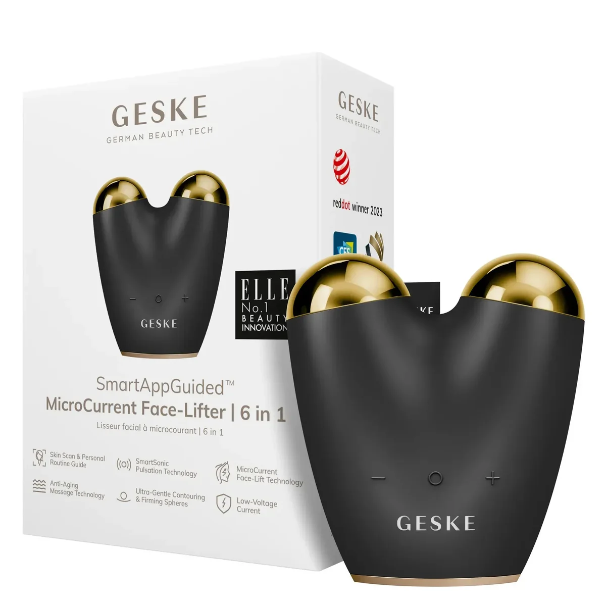Мікрострумовий підтягувач шкіри обличчя GESKE MicroCurrent Face-Lifter 6в1