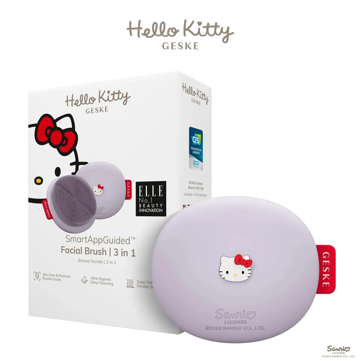 Щітка для обличчя GESKE Facial Brush 3в1 by Hello Kitty