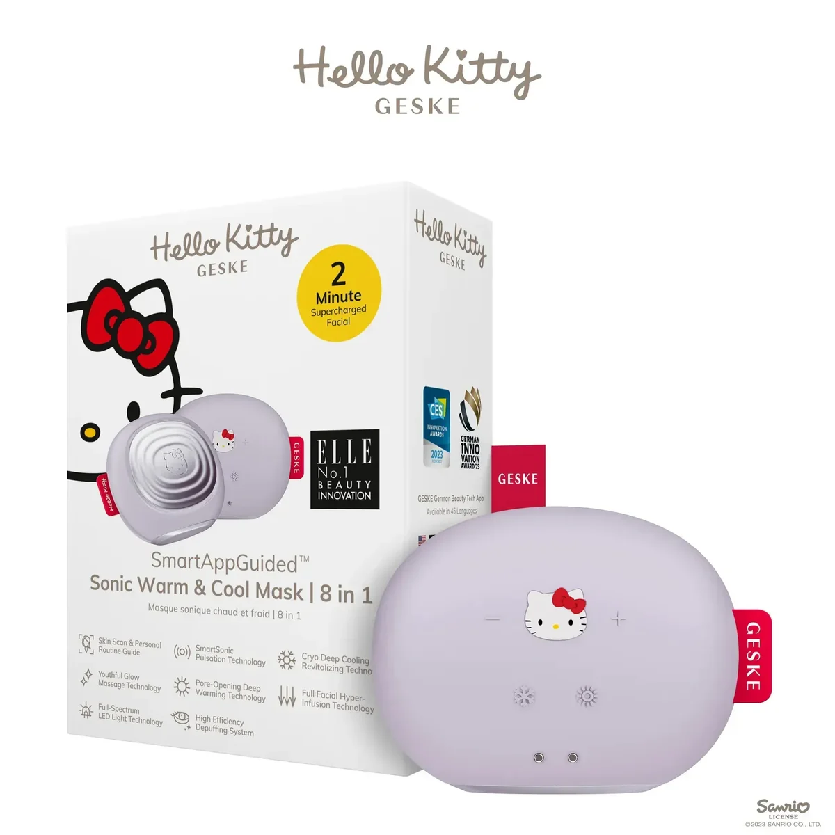Ультразвукова маска тепло та холод GESKE Sonic Warm&Cool Mask 8в1 by Hello Kitty