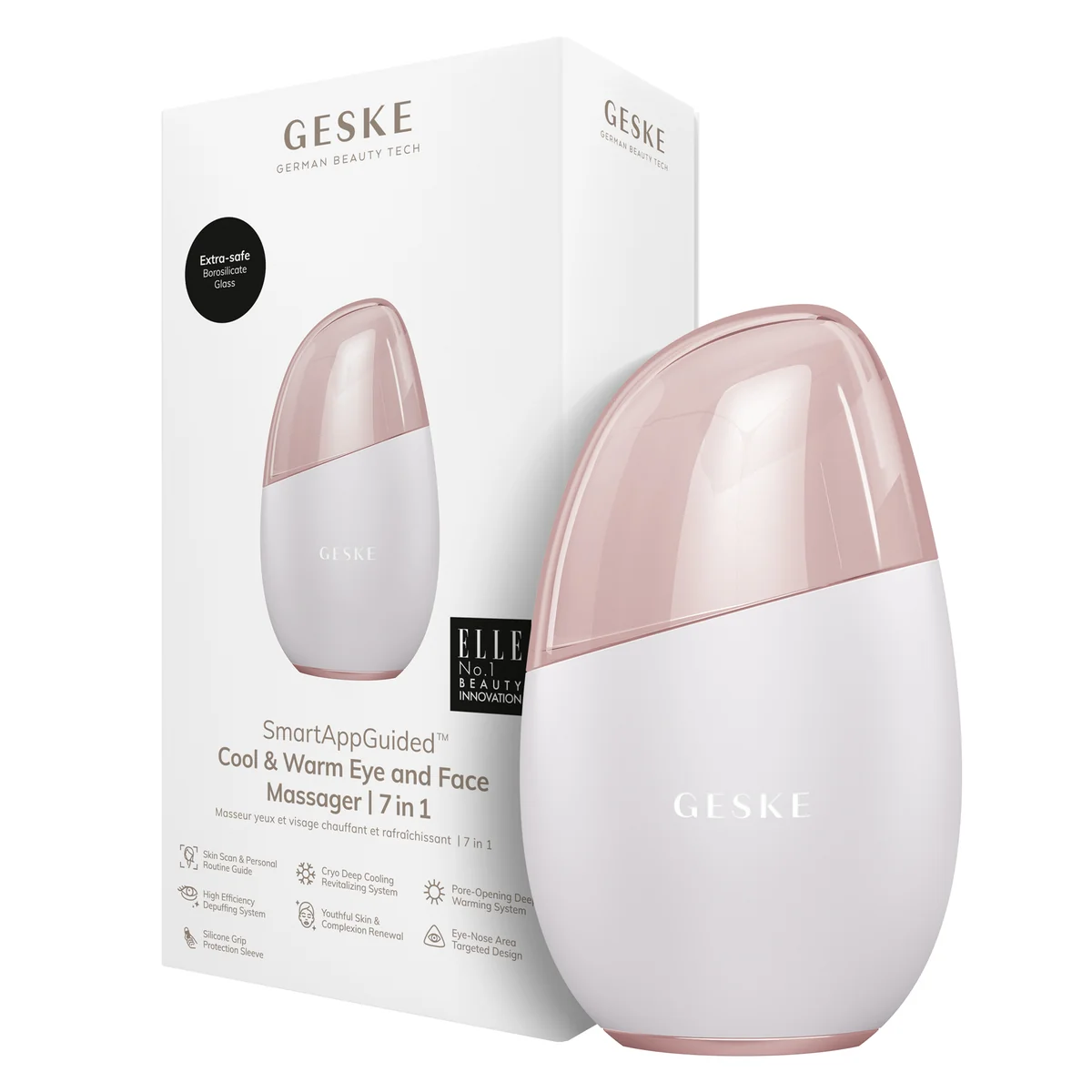 Масажер для обличчя GESKE Cool&Warm Eye and Face Massager 7в1 starlight