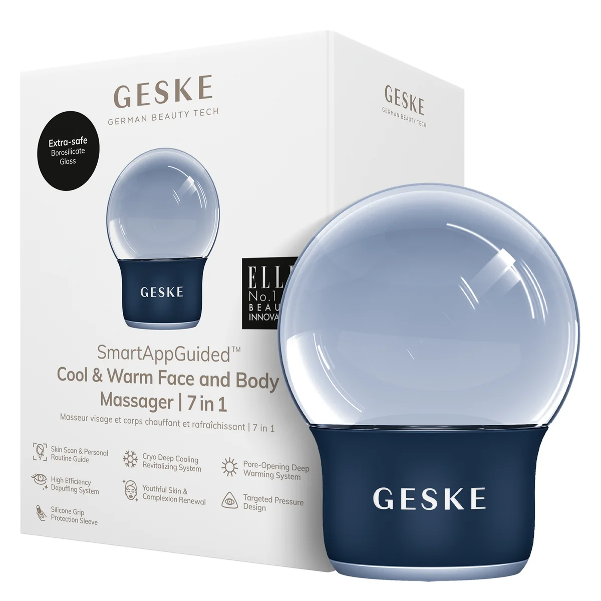 Масажер для обличчя і тіла GESKE Cool&Warm Face and Body Massager 7в1 midnight