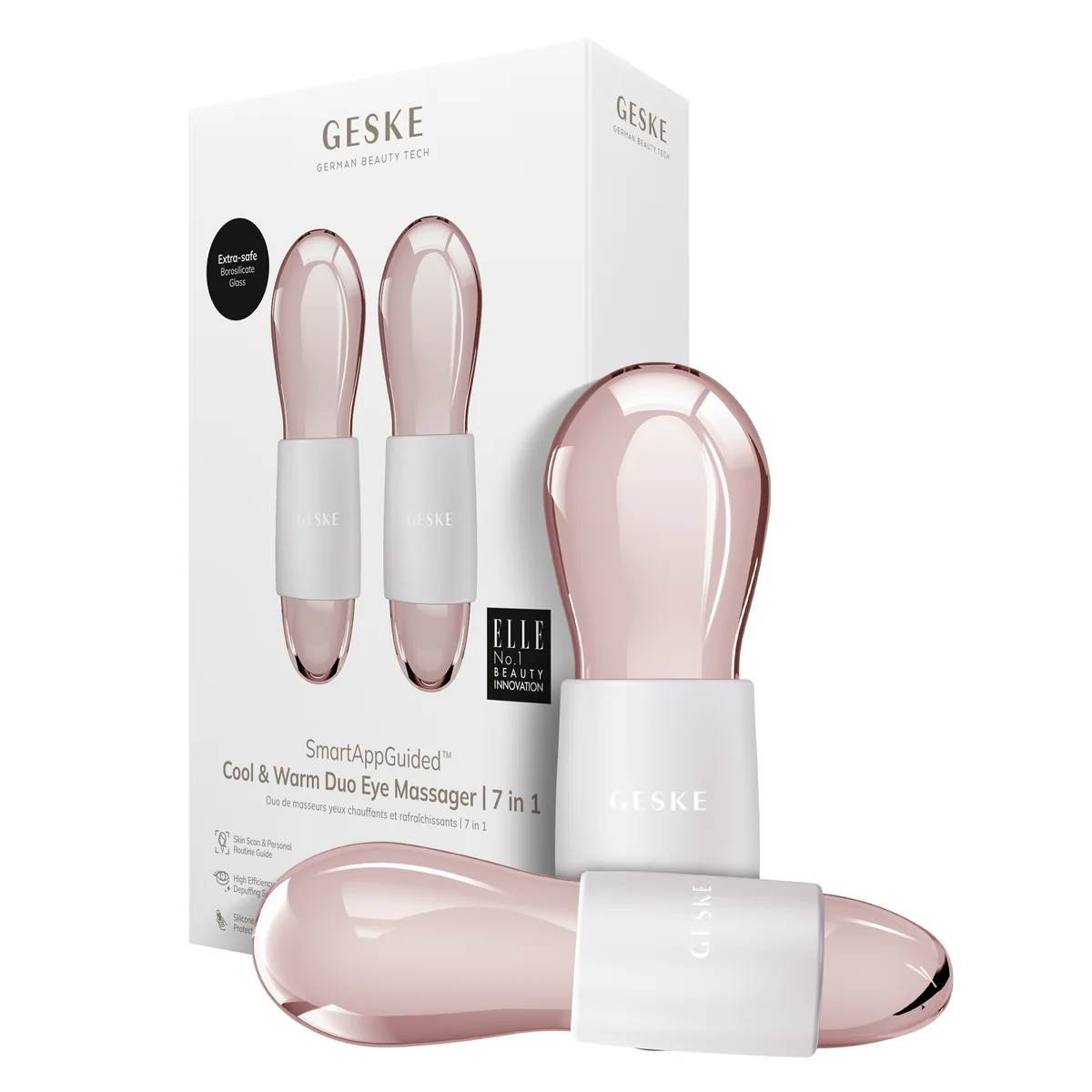 Подвійний масажер для очей GESKE Cool&Warm Duo Eye Massager 7в1 starlight