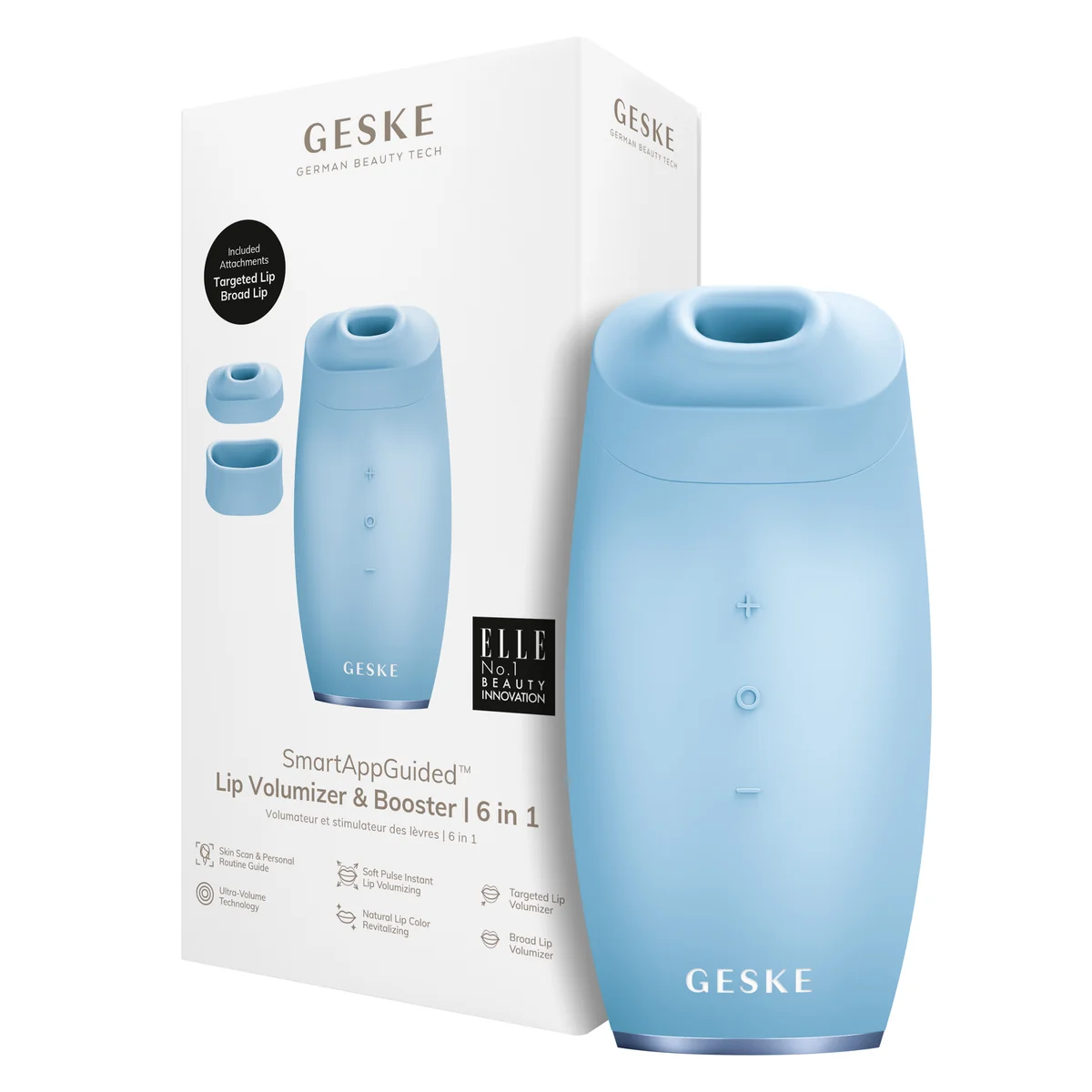 Пристрій для збільшення об'єму губ GESKE Lip Volumizer&Booster 6в1 aquamarine