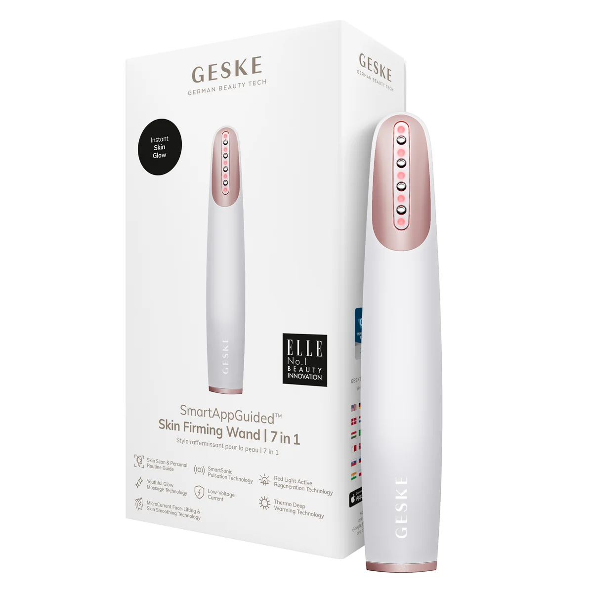 Пристрій для зміцнення і тонізації шкіри обличчя GESKE Skin Firming Wand 7в1 starlight