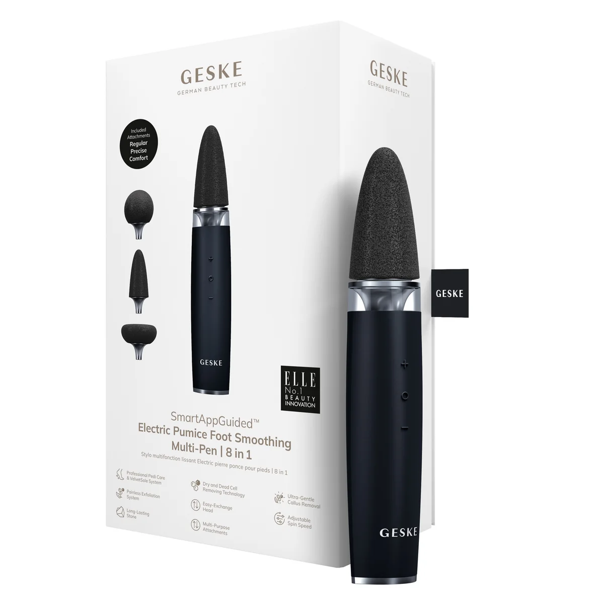 Шліфувальна пилка для стоп з додатковими насадками GESKE Electric Pumice Foot Smoothing Multi-Pen 8в1