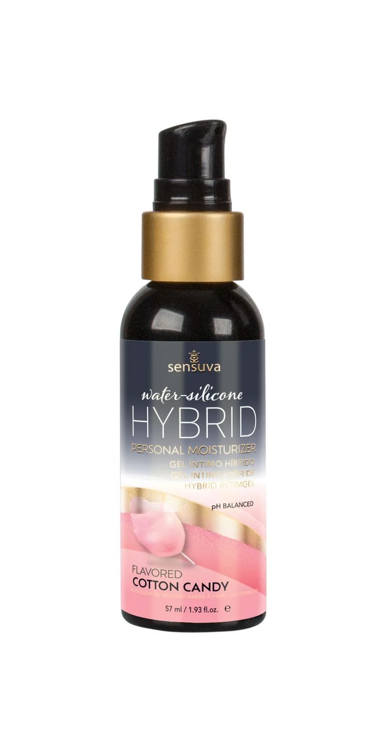 Змазка водно-силіконова Sensuva Hybrid Cotton Candy без цукру, можна для оральних пестощів