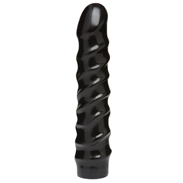 Дилдо Doc Johnson CodeBlack - 8 Inch Raging Vac-U-Lock із стимулювальним рельєфом, діаметр 3,8 см