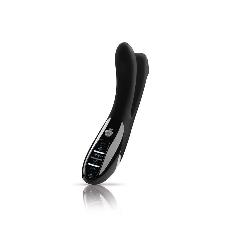 Вібратор подвійний з електростимуляцією Mystim Tingling Aparte eStim Black, міостимулятор