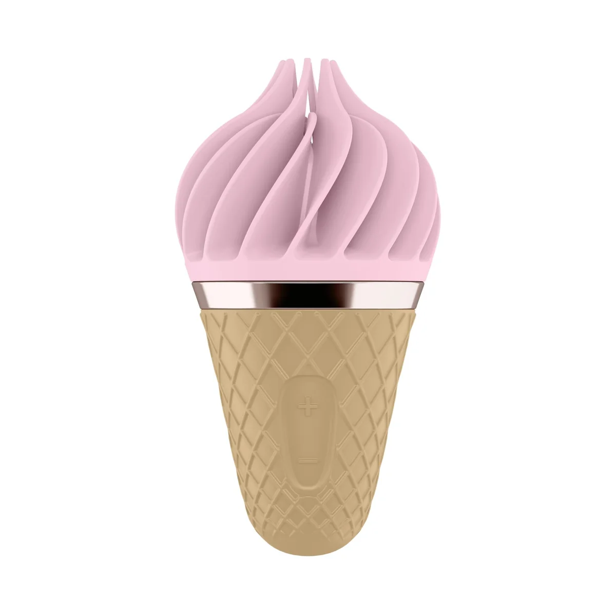 Морозиво-спінатор Satisfyer Lay-On - Sweet Treat Pink/Brown, 10 режимів роботи, водонепроникний