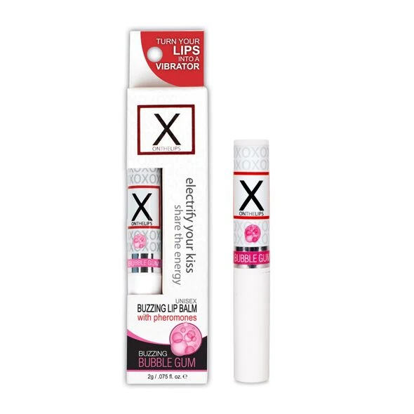 Стимулювальний бальзам для губ унісекс Sensuva – X on the Lips Bubble Gum з феромонами, жуйка