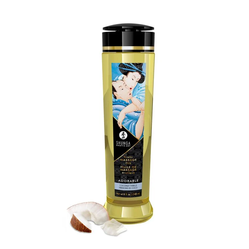 Масажна олія Shunga Adorable – Coconut thrills натуральна зволожувальна