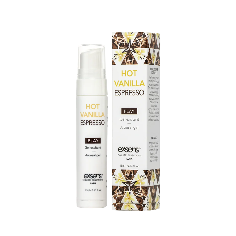 Розпродаж!!! Стимулюючий гель EXSENS Kissable Hot Vanilla Espresso 15мл (термін 11.2026)