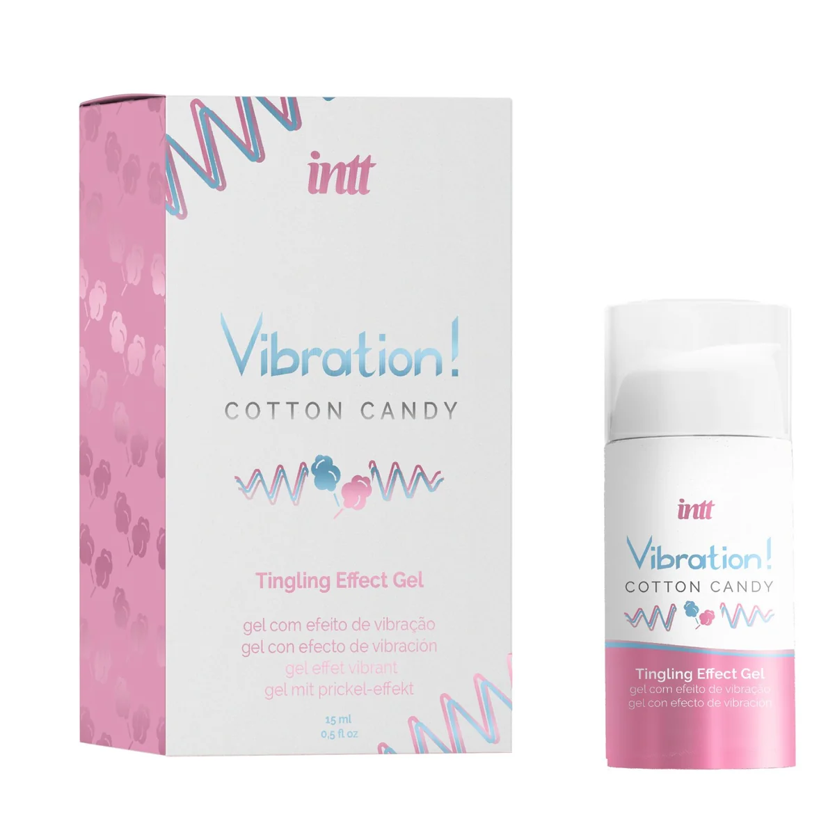 Рідкий вібратор Intt Vibration Cotton Candy, густий гель, дуже смачний, діє до 30 хвилин