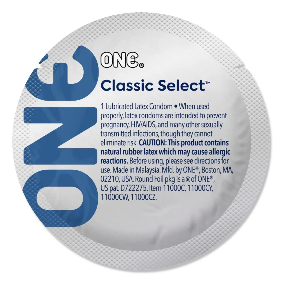 Презерватив ONE Classic Select Contest Collection, 1 шт, гладенький, зі змазкою, дизайнерське паковання
