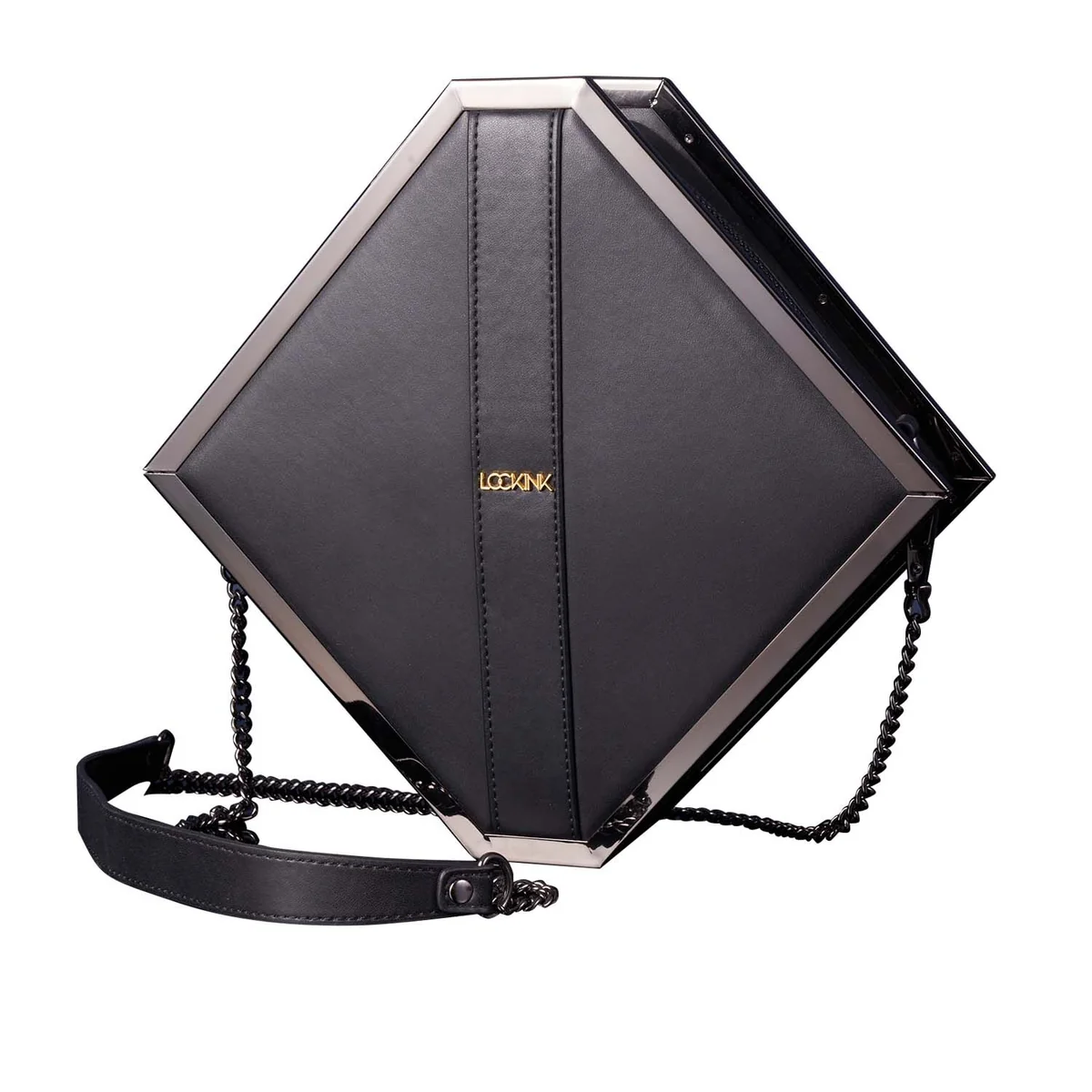 Сумка для секс-іграшок LOCKINK Mysterious Square Kink Bag, чорна, набір для бондажу в комплекті